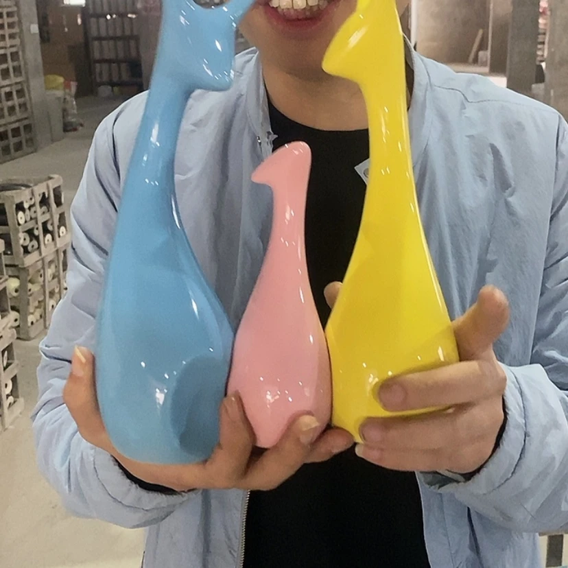 【闪购商品】陶瓷摆件马卡龙三口鹿微瑕