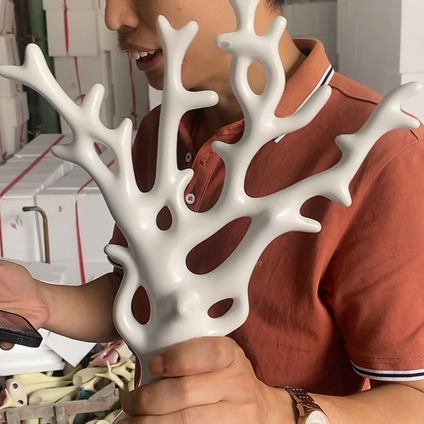 【闪购商品】陶瓷摆件白色发财树微瑕