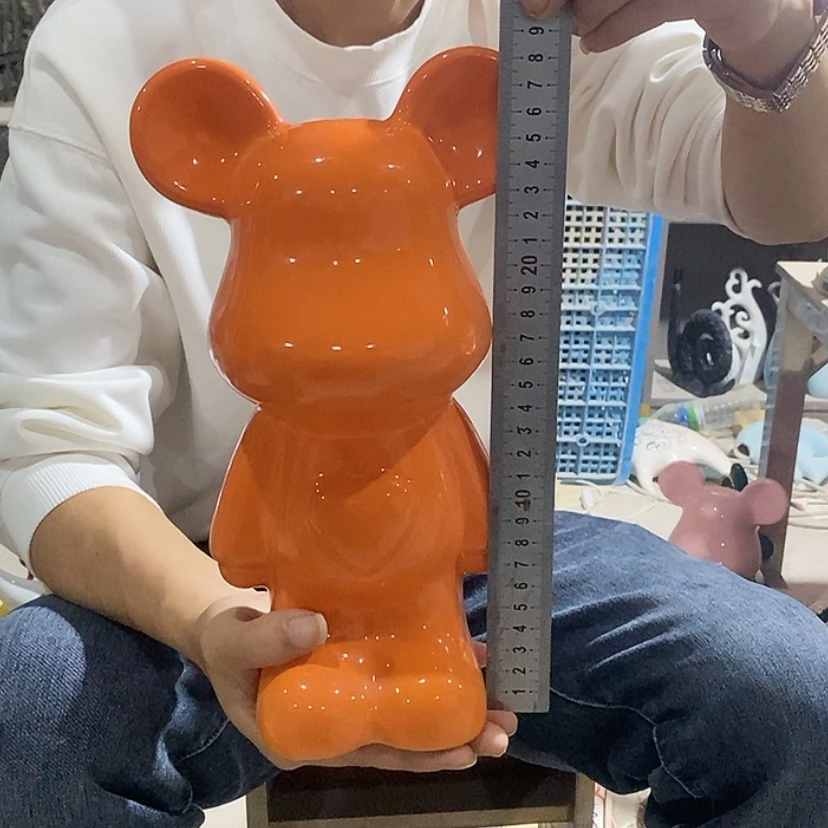 【闪购商品】陶瓷摆件橙色爱心熊