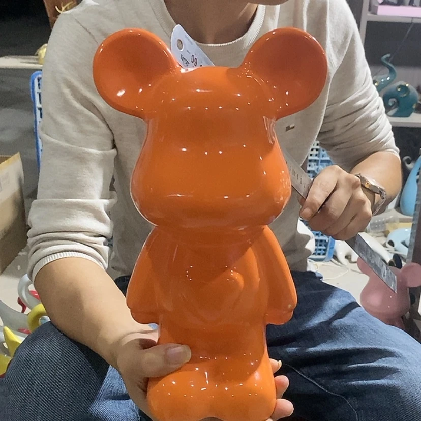【闪购商品】陶瓷摆件橙色爱心熊