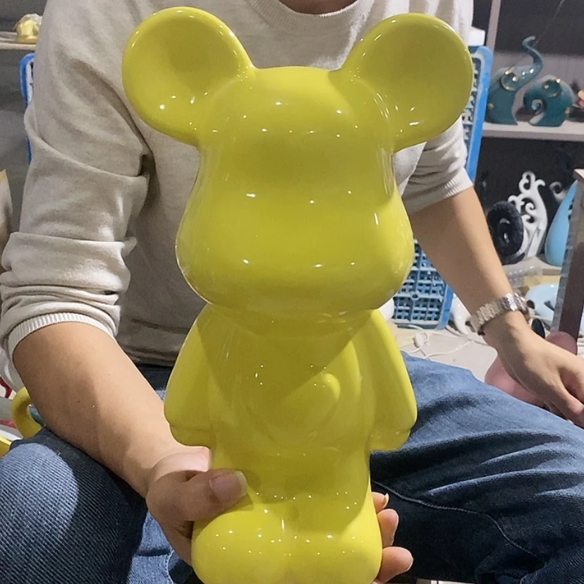 【闪购商品】陶瓷摆件柠檬黄爱心熊