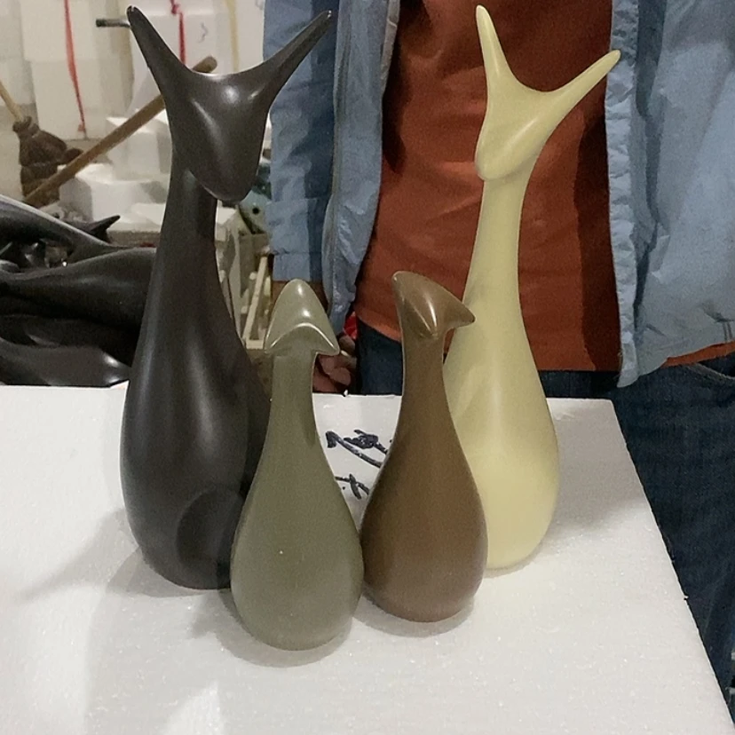 【闪购商品】陶瓷摆件北欧四口鹿