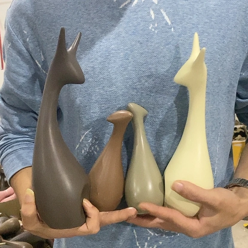 【闪购商品】陶瓷摆件北欧四口鹿
