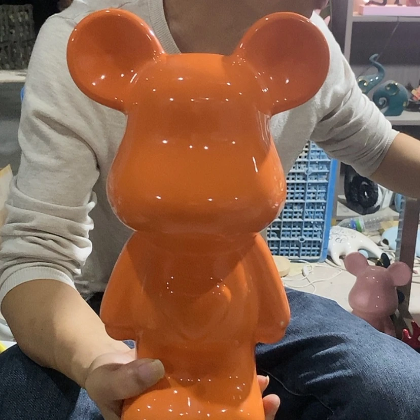 【闪购商品】陶瓷摆件橙色爱心熊