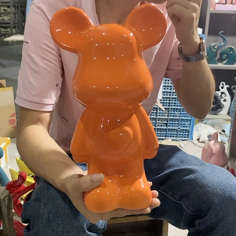 【闪购商品】陶瓷摆件橙色爱心熊