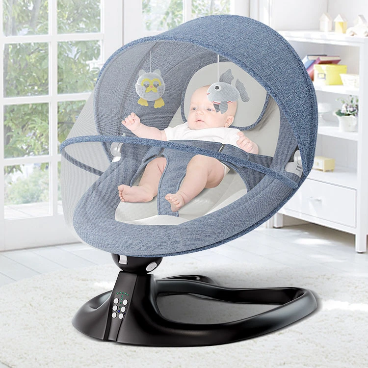 婴儿电动摇摇椅哄娃神器新生儿宝宝哄睡摇篮床带娃睡觉安抚椅躺椅