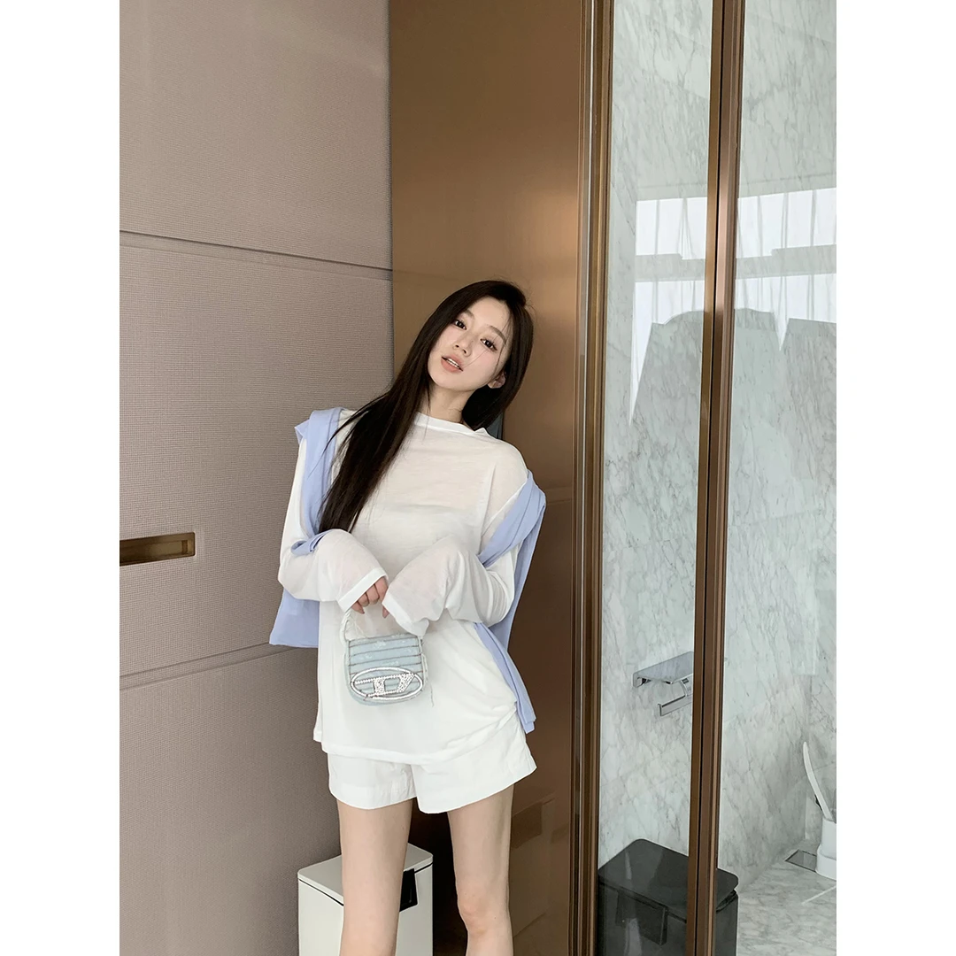 FORNI x YOYO 海岛与雾  多色圆领长袖T气质时尚休闲百搭简约纯色