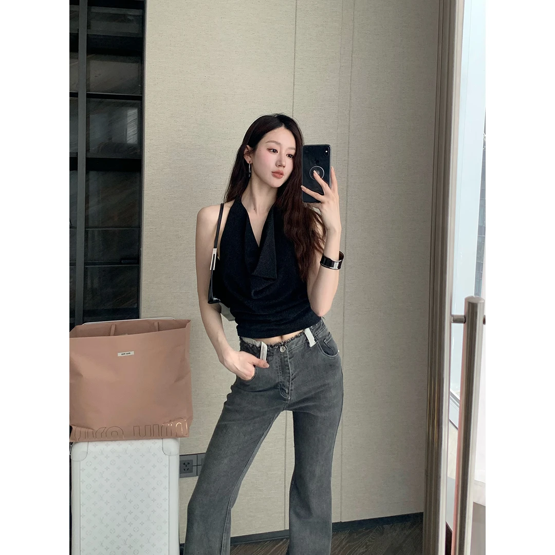 FORNI × YOYO 南法假日 荡领设计背心时尚休闲百搭夏季显瘦感背心