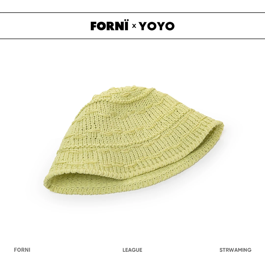 FORNI x YOYO 小盆帽 编织渔夫帽时尚简约设计师设计师款韩版潮流