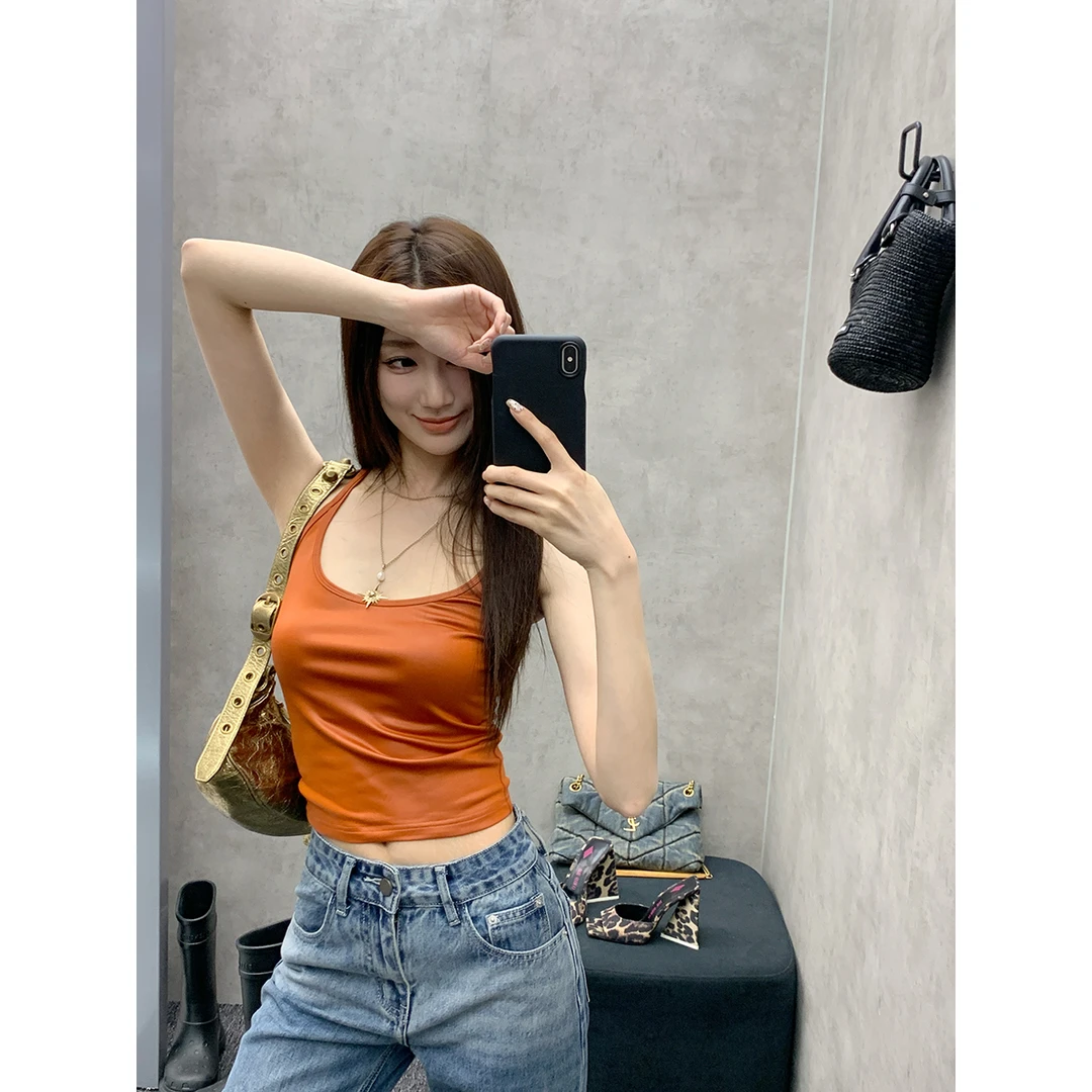 FORNI x YOYO 云端睿贝卡 低领吊带时尚美背跑步无袖高弹弹力透气