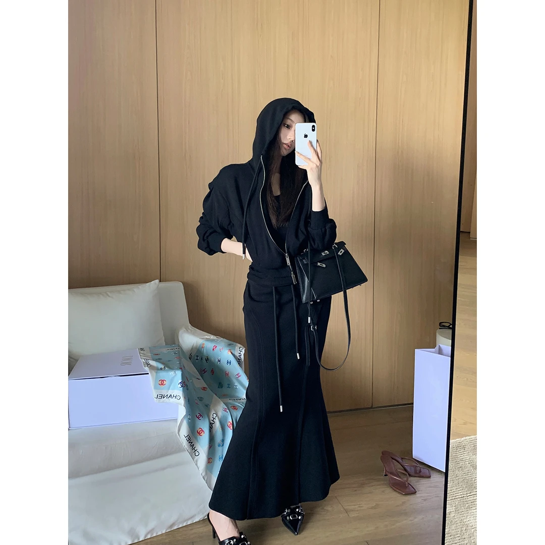 FORNI × YOYO Chill感日记  卫衣半裙套装显瘦气质风时尚卫衣套装