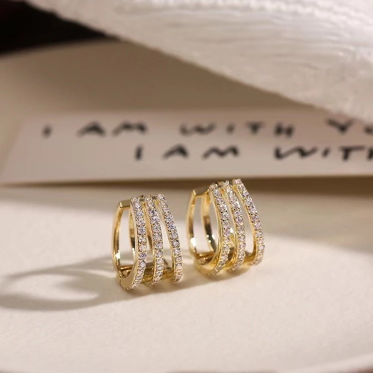 925银针耳环 法式小众设计感新款通勤百搭简约气质款76号