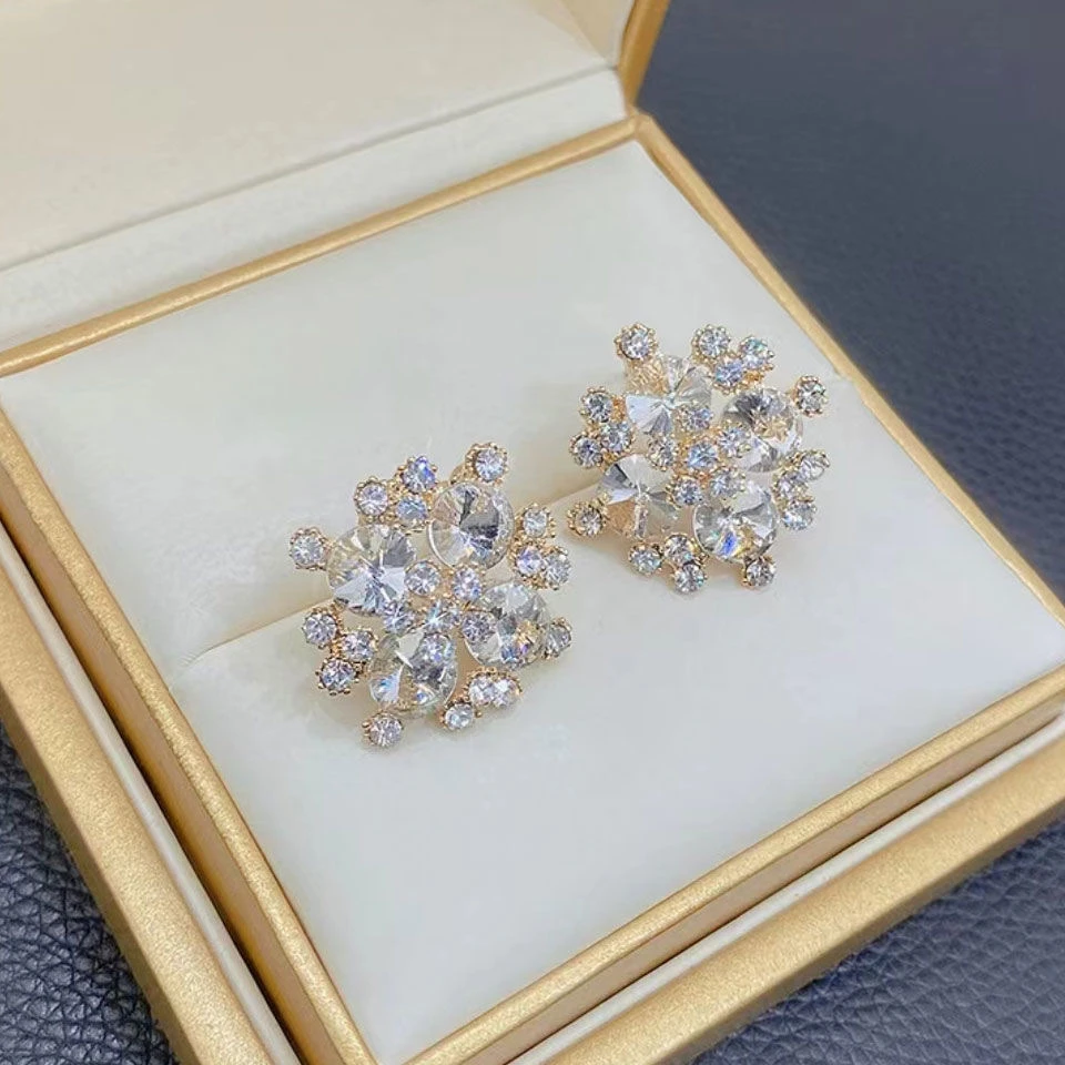 925银针耳环 925银针耳环 绽放烟花-耳钉轻奢百搭22号时尚