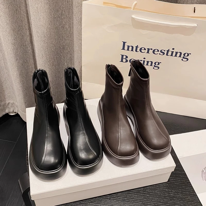 秋冬季节短靴增高靴