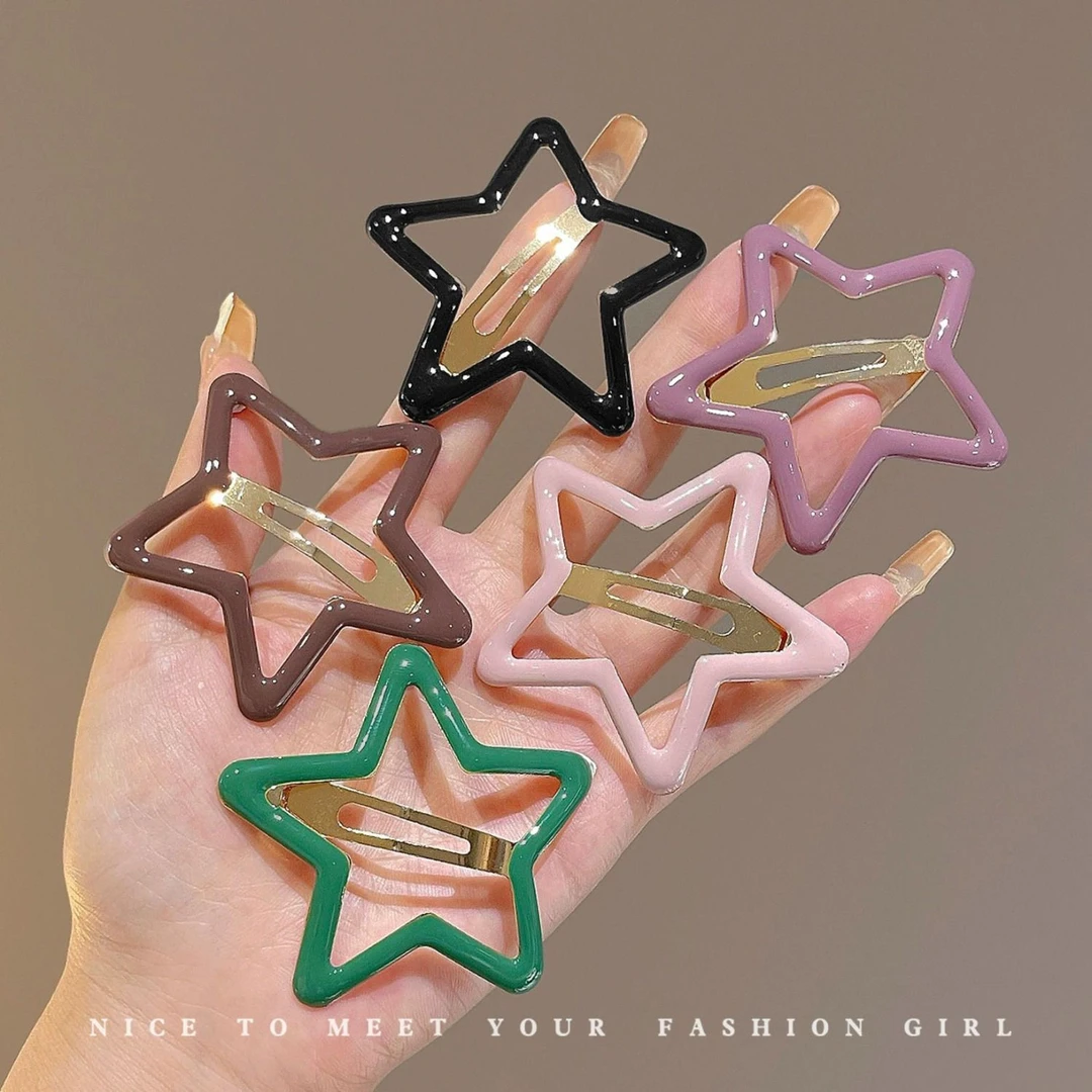 可爱糖果五角星彩色bb夹碎发夹女后脑勺刘海夹侧边夹子头饰发卡