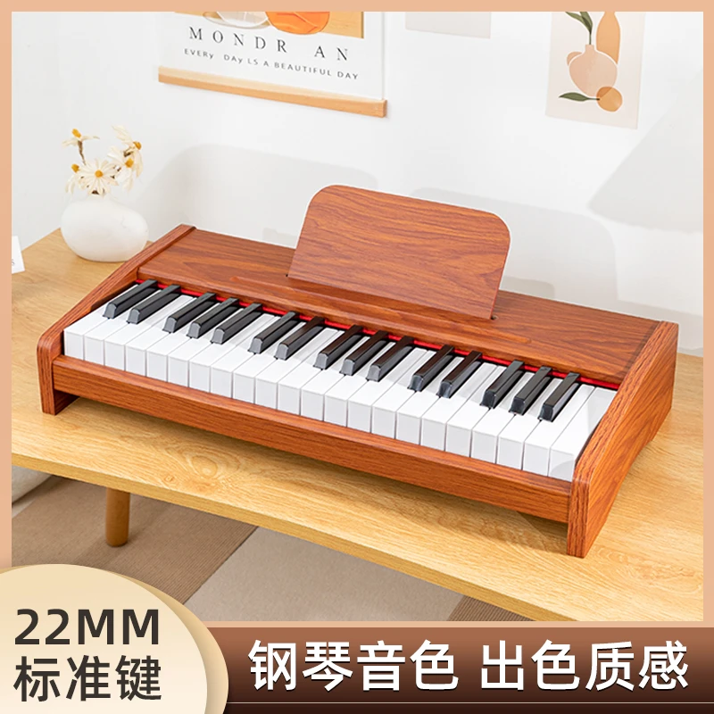 37键电子琴儿童启蒙乐器入门零基础电子钢琴木质小钢琴