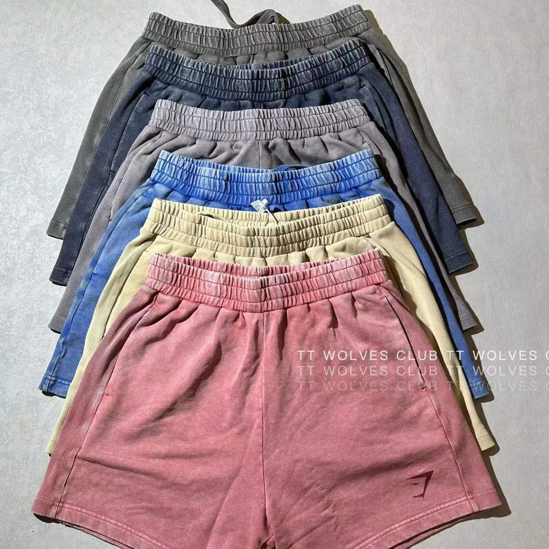 多色入！TTWOLVES鲨鱼成衣染色水洗定制全棉轻薄毛圈运动短裤S23