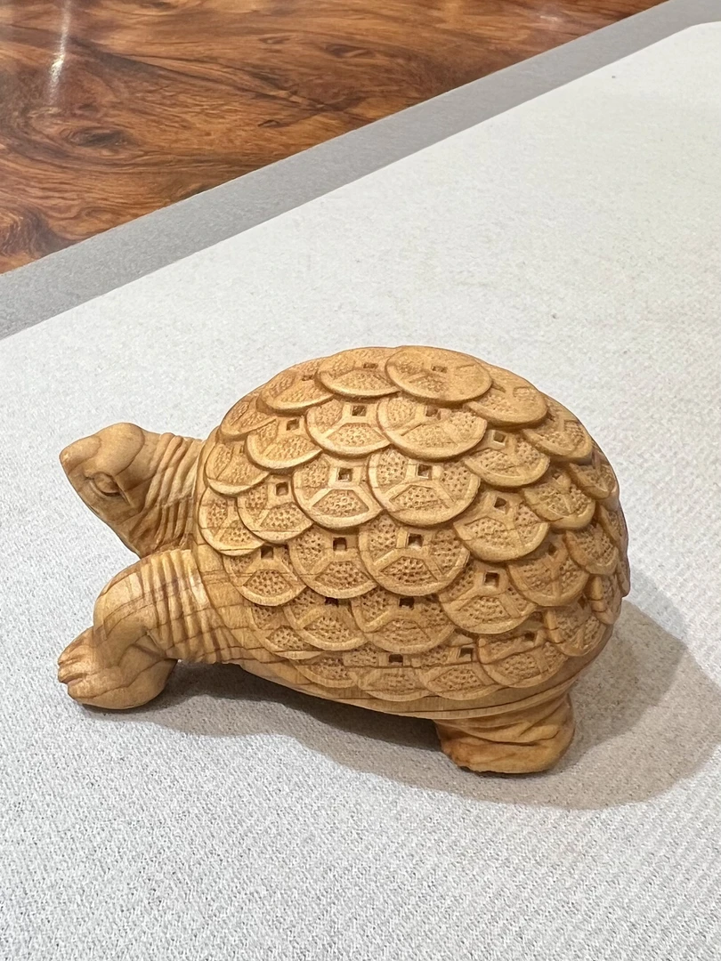 崖柏金钱龟摆件 八卦龟 招米龟