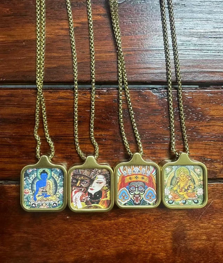 精致方块款式合集【鏡覌甄选】热贡   携带 唐卡 藏传 文化 绘画卡