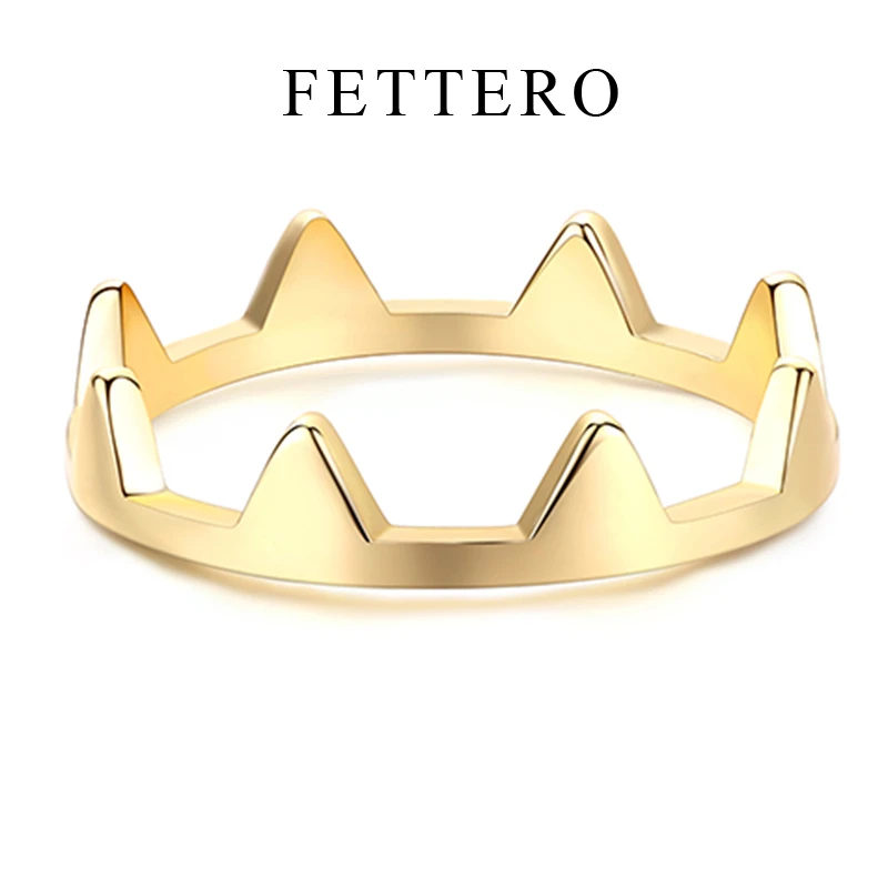 fettero 铜合金戒指 【皇冠戒指】高定设计时尚气质百搭指环女款