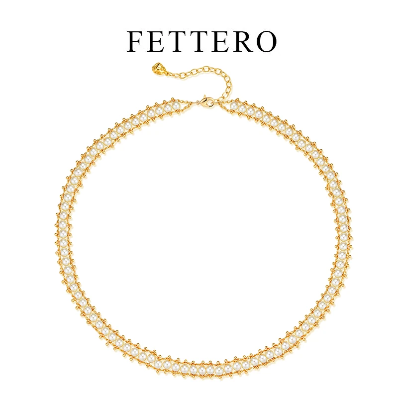 fettero 铜合金项链 【双线单色珠项链】高定设计