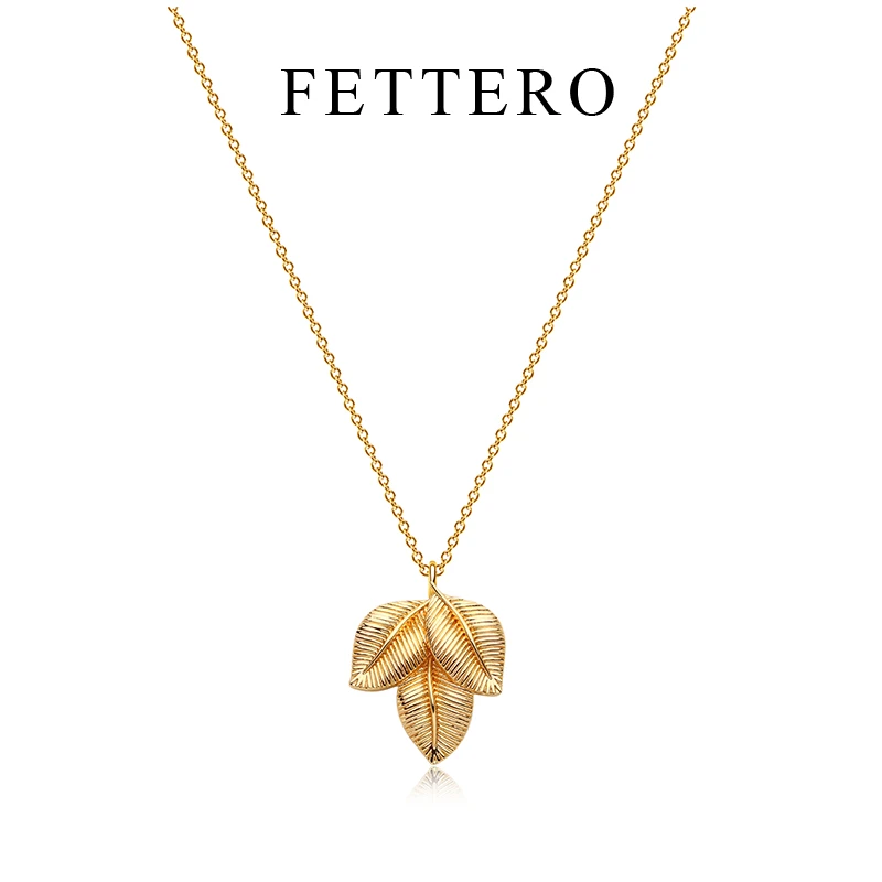 fettero 铜合金项链 【树叶项链】高定设计女款锁骨链个性ins饰品