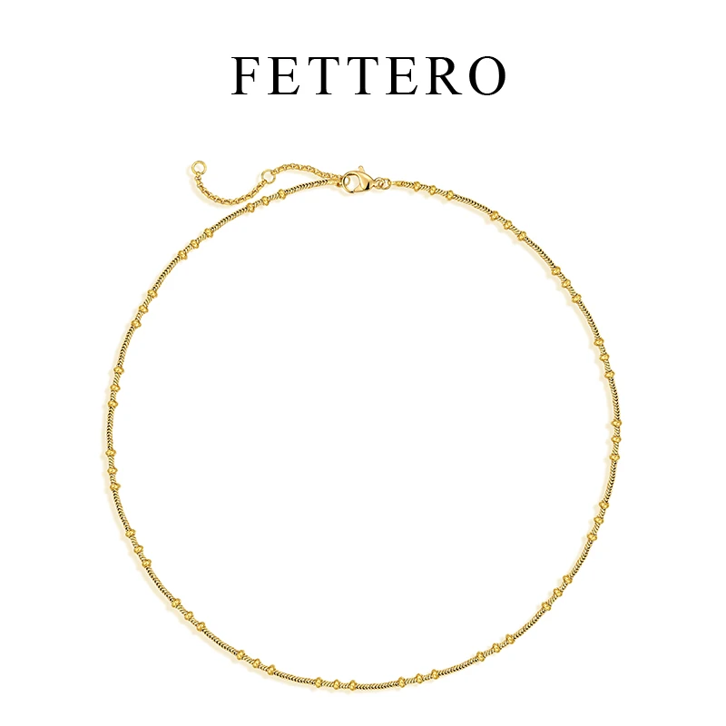 fettero 铜合金项链 【珠子项链】高定设计女款时尚气质锁骨颈链