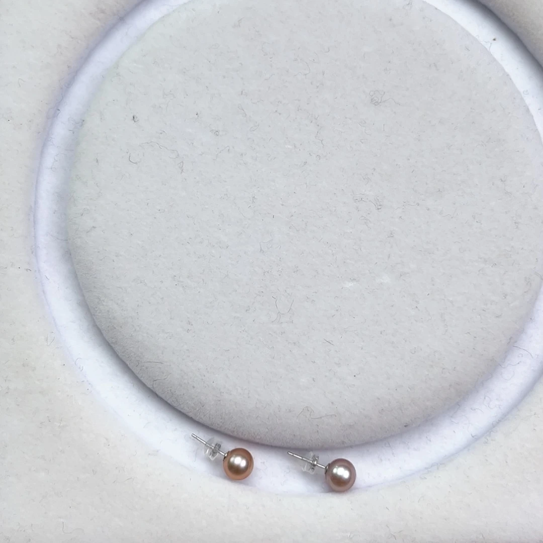 【闪购商品】淡水珍珠耳饰银S925镶嵌7.5—8