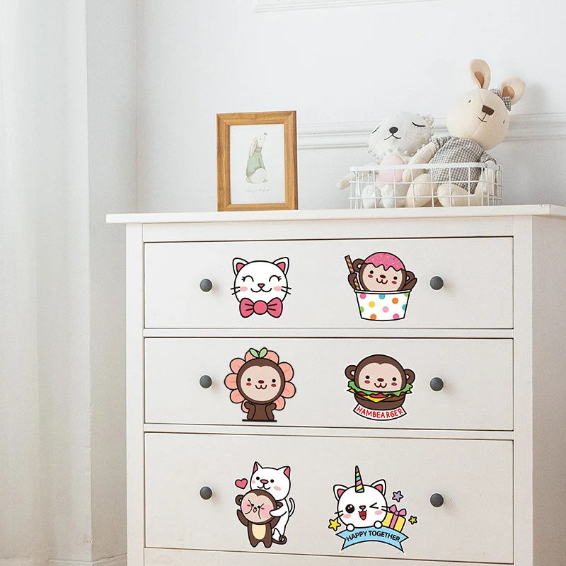 卡通墙面遮丑瑕疵补洞贴纸装饰小图案装饰自粘墙贴床头柜子门贴画