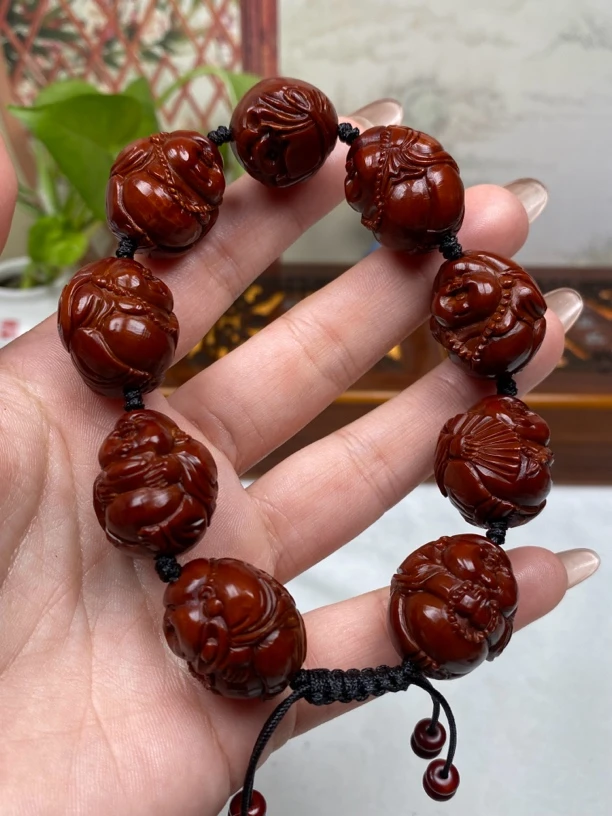橄榄核毕业串，胖弥勒尺寸1.9