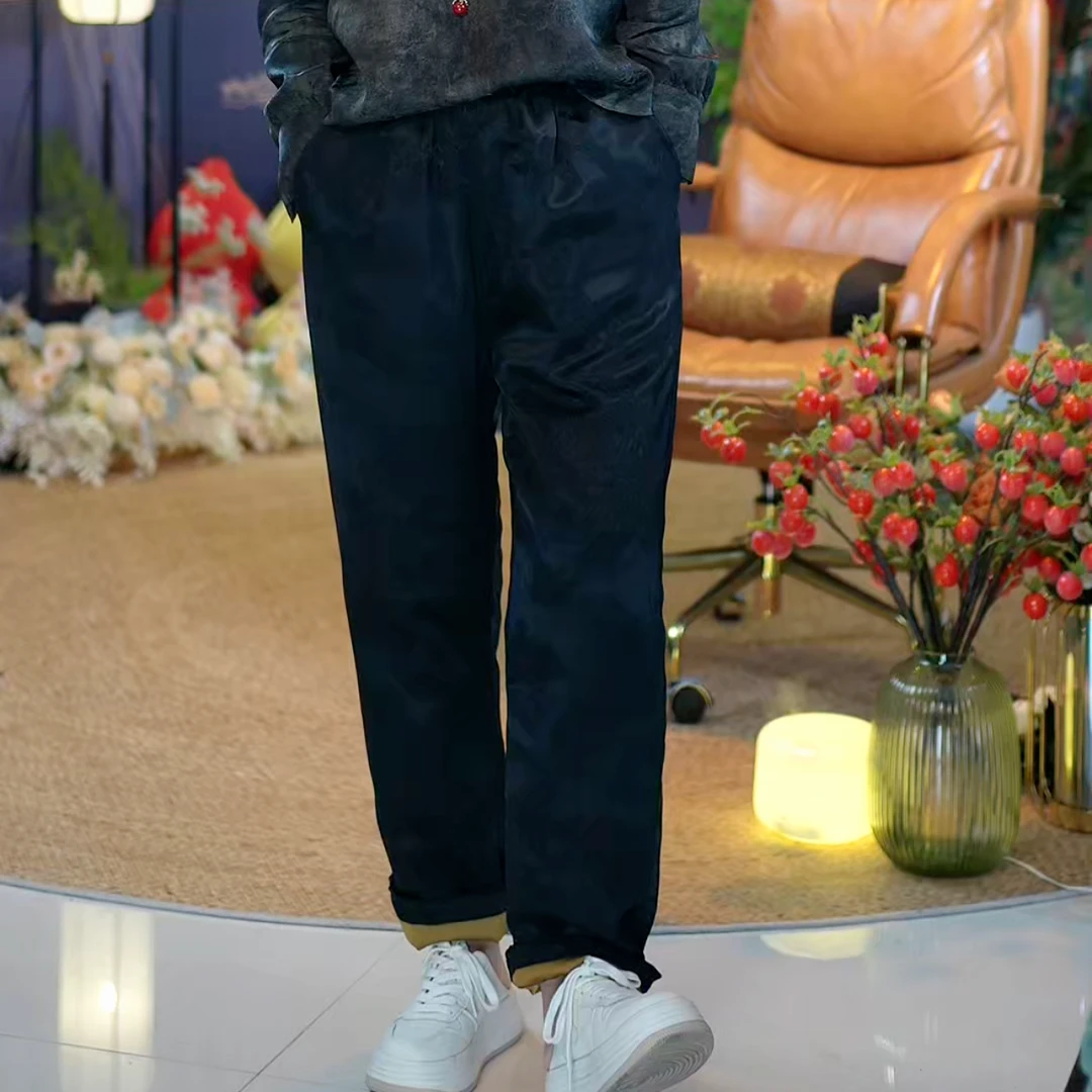 【苏唐韵】提花保暖小脚裤 秋冬百搭两面穿显瘦裤