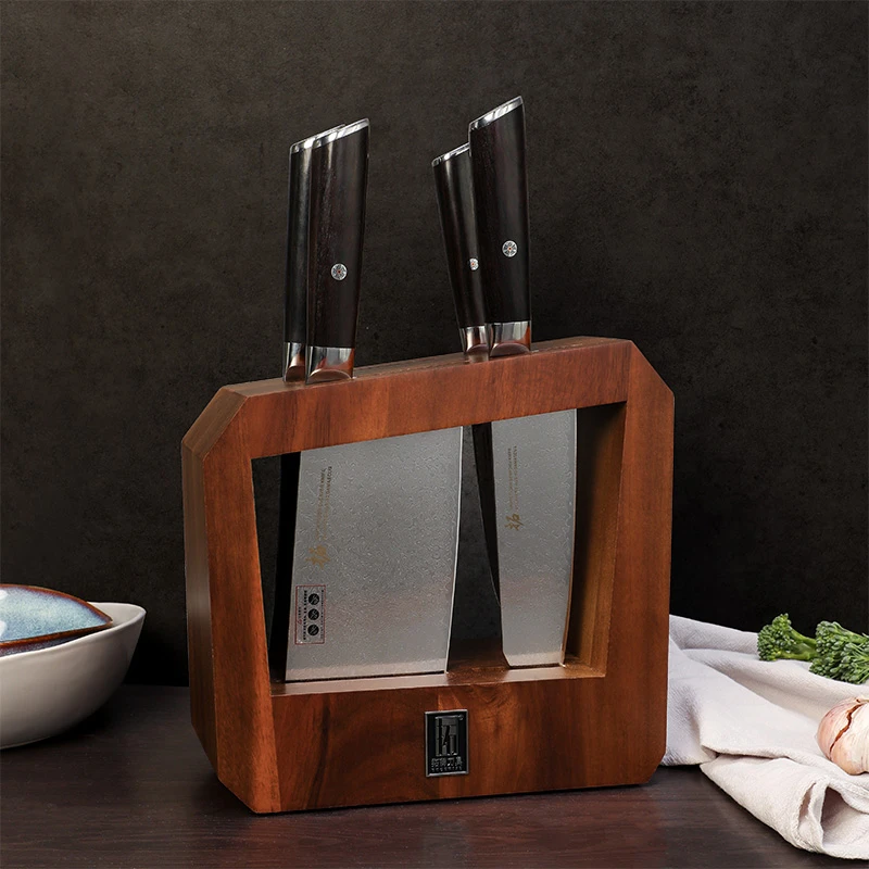 【拓】白虎系列厨房家用多功能女士菜刀锋利高档厨师大马士革套刀