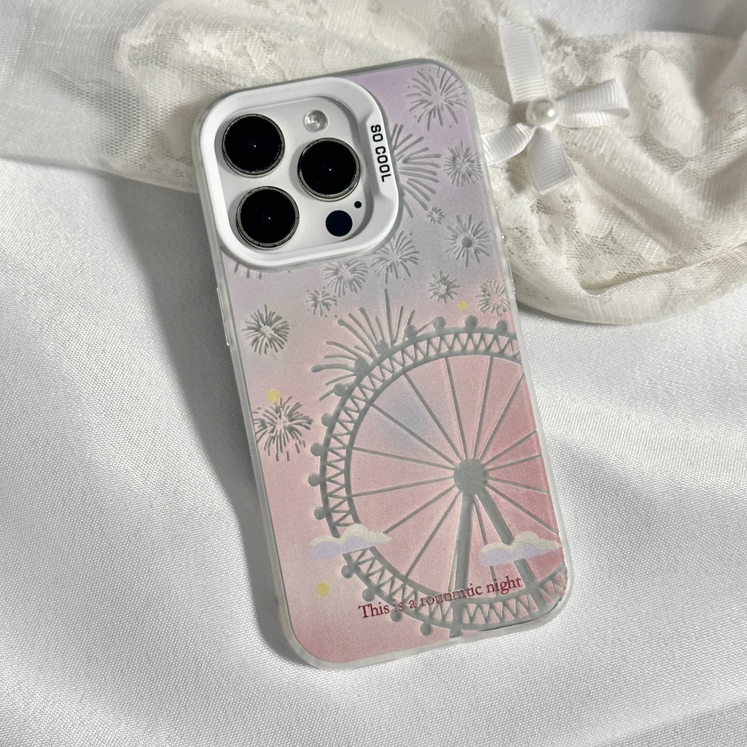 imd彩银晕染烟花摩天轮手机壳适用【苹果华为小米/OPPO/VIVO/一加】