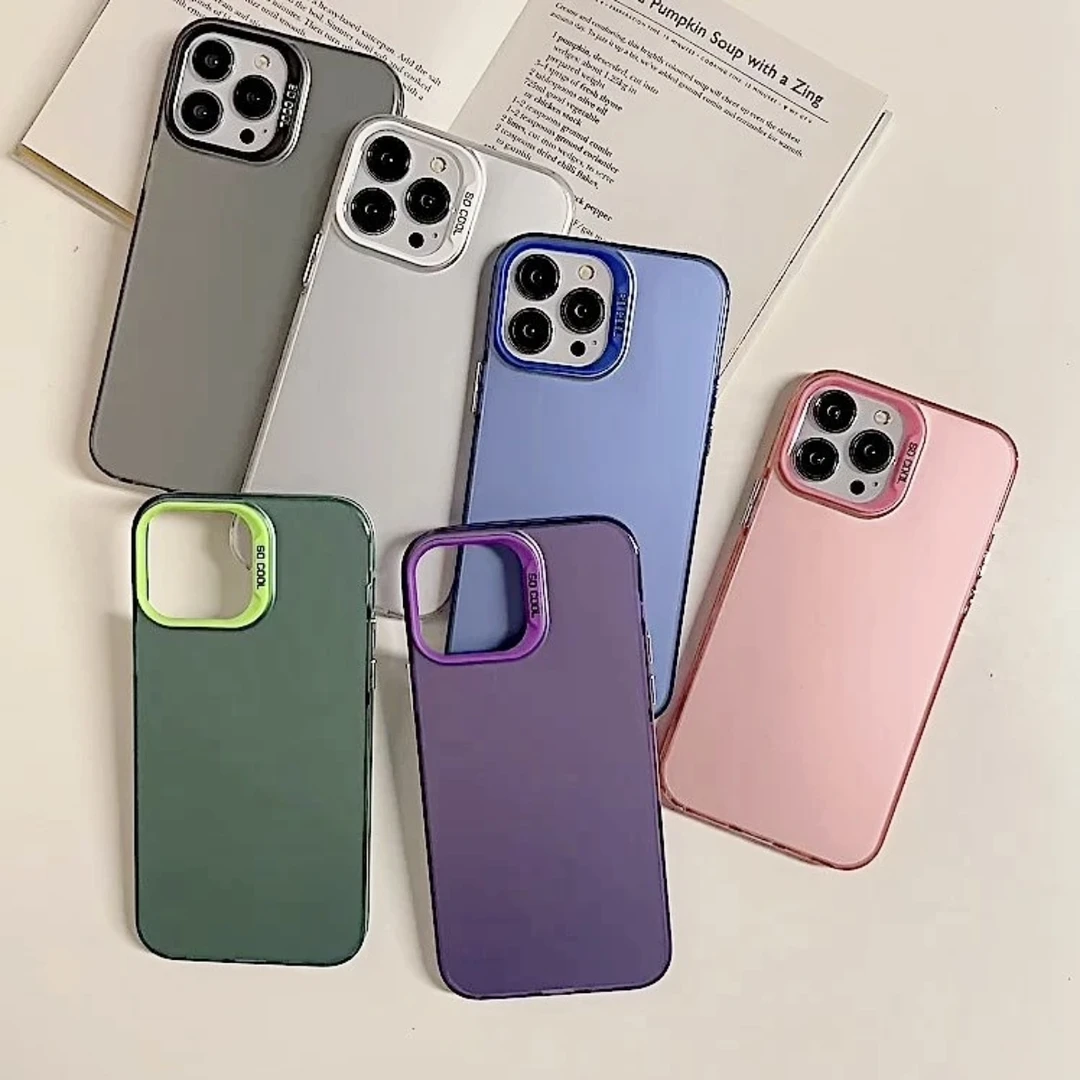 适用【苹果/华为小米/OPPO/VIVO】imd彩银壳纯色简约磨砂手机壳个性