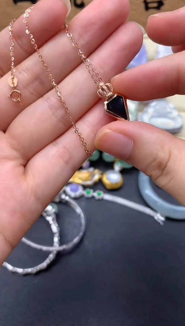 【闪购商品】翡翠颈饰18K金镶嵌554-多人