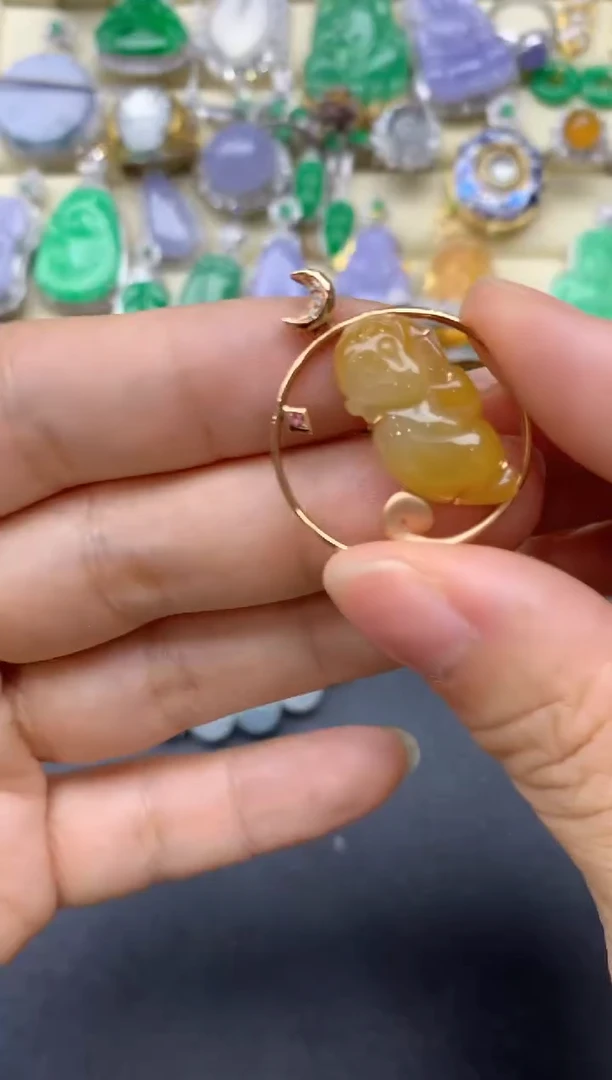 【闪购商品】翡翠颈饰18K金镶嵌135-中国好珍宝