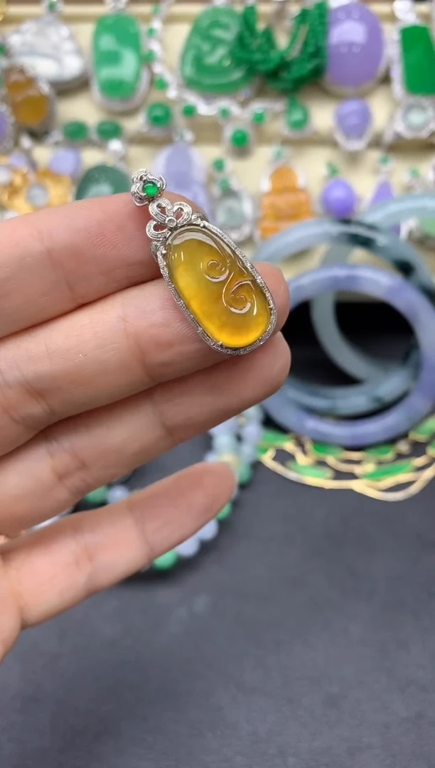 【闪购商品】翡翠颈饰18K金镶嵌461-中国好珍宝