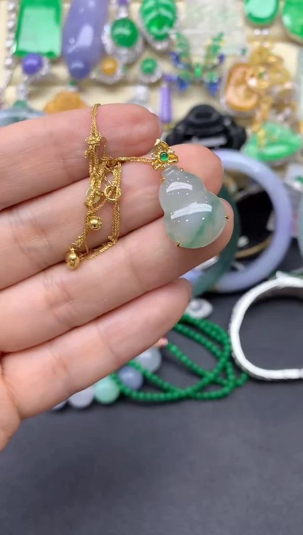 【闪购商品】翡翠颈饰18K金镶嵌331-中国好珍宝