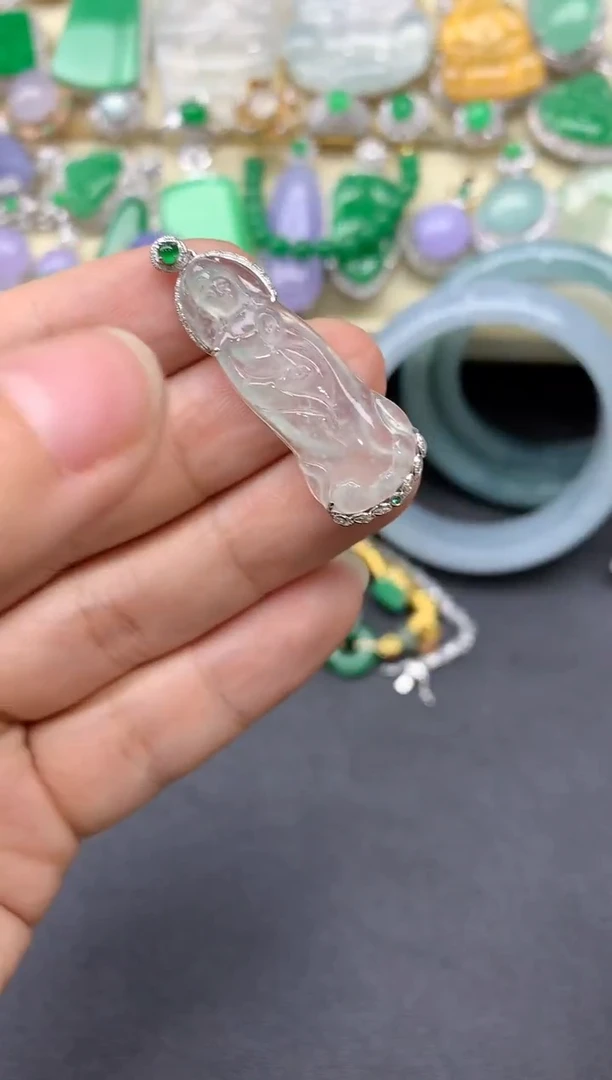 【闪购商品】翡翠颈饰18K金镶嵌438-中国好珍宝