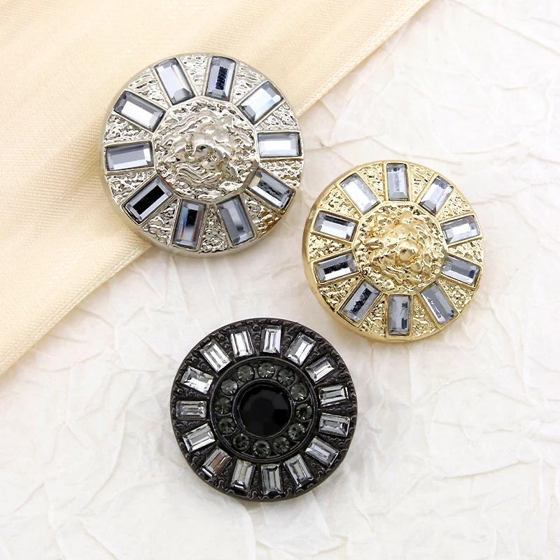 精选小香风金属镶钻扣大牌西装外套开衫毛衣纽扣高品质奢侈扣子