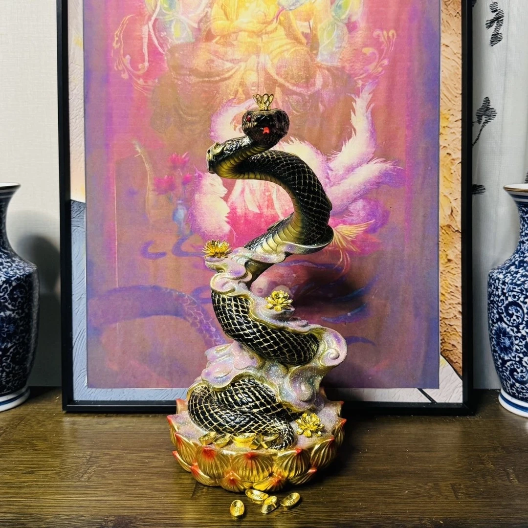 常仙蟒仙蟒蛇真身像摆件堂口灵蛇神像招财装饰摆件东北五仙家