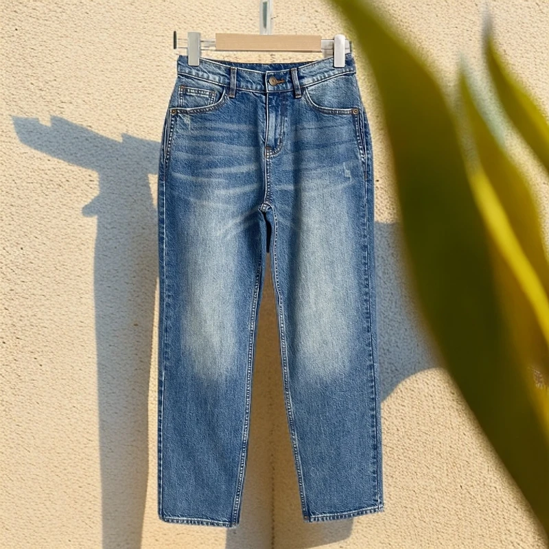 FF024  菲诗菲曼  春秋款复古磨白休闲牛仔裤 FF1830