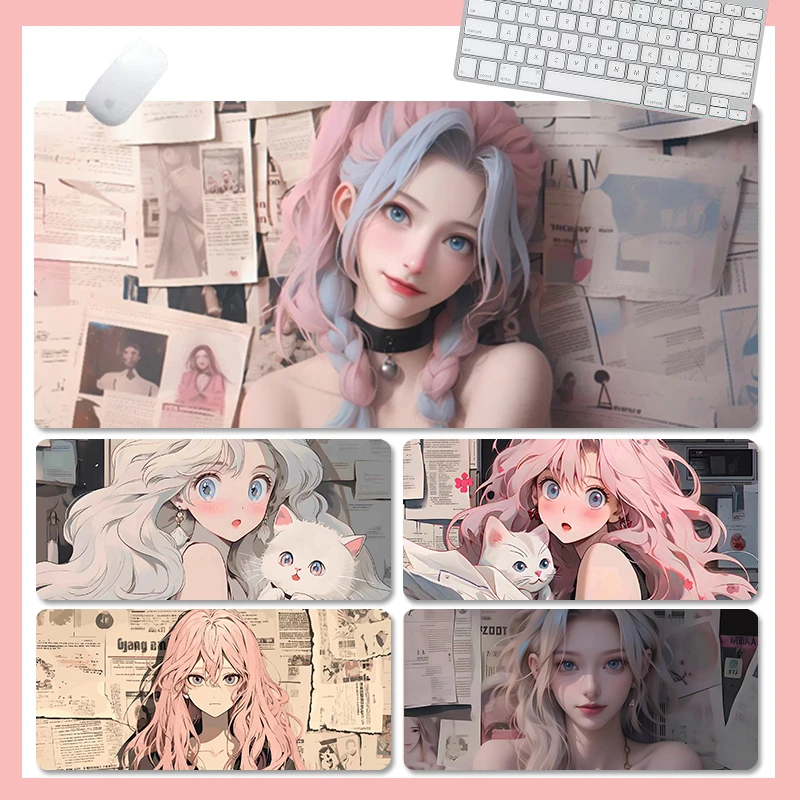 CSGO超大号电竞动漫二次元电脑键盘男女生办公室创意防滑桌垫子