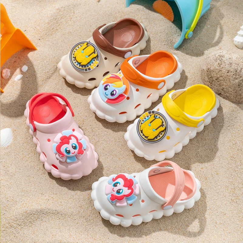 小马宝莉童鞋儿童洞洞鞋女童凉拖鞋夏季软底沙滩厚底卡通鞋子TZ