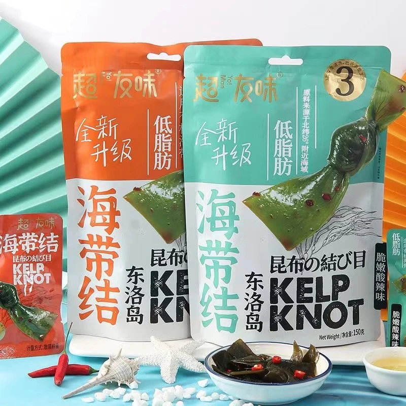 【孙小厨专享】 低脂肪海带结休闲小零食150g酸辣味香辣味