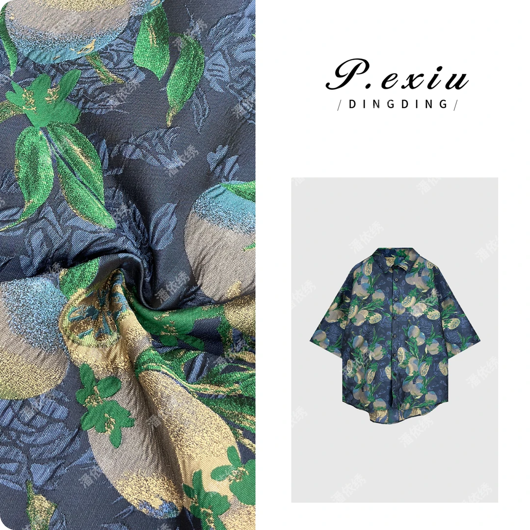 PanYiXiu/潘依绣【夏日缤纷】复古休闲满印Polo领短袖衬衫 W-61991