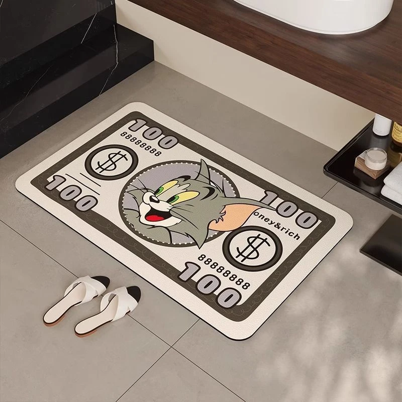 吸水垫洗手间卫生间硅藻泥地垫防滑耐脏易打理地毯入户门垫垫子