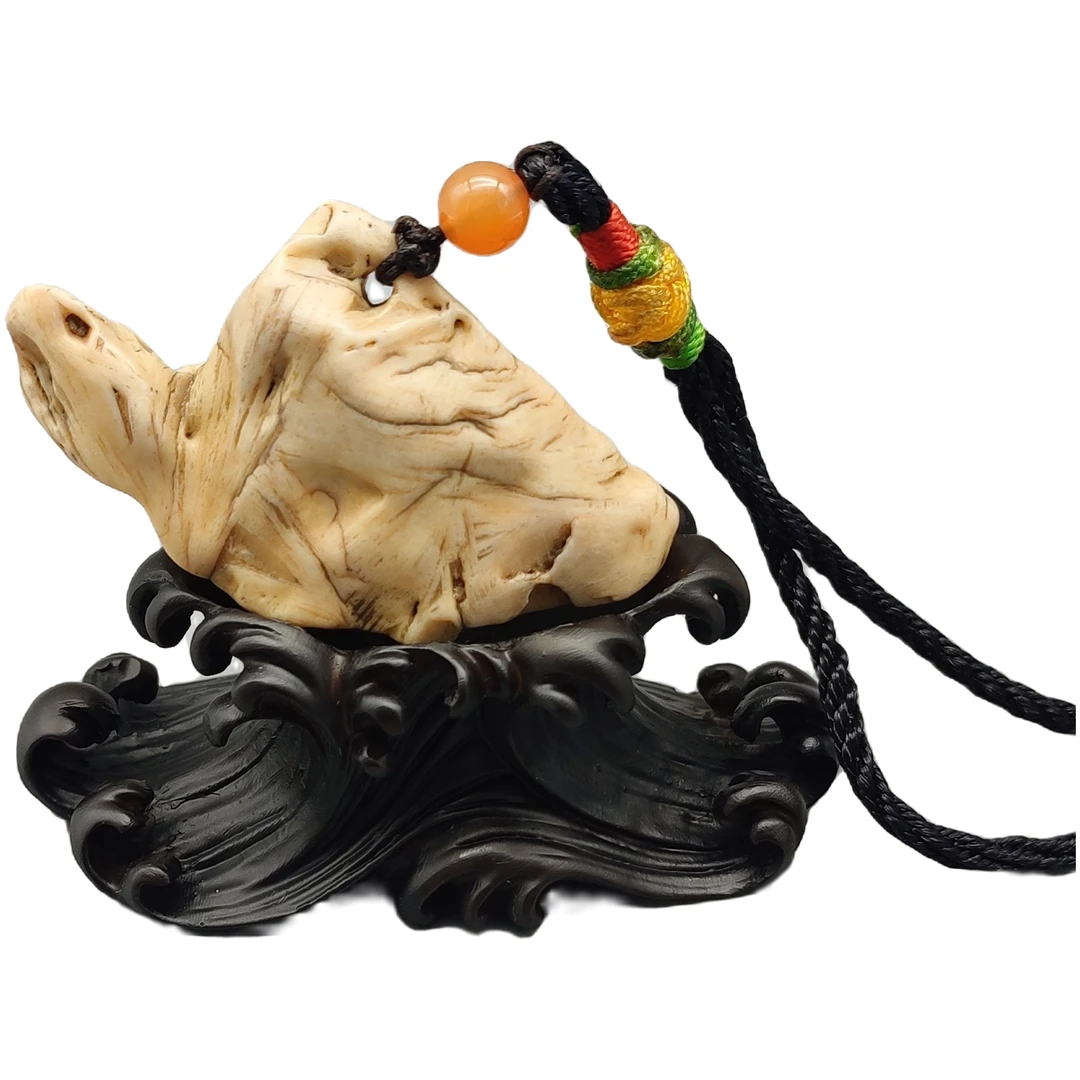 戈壁石山形景观象形精美摆件