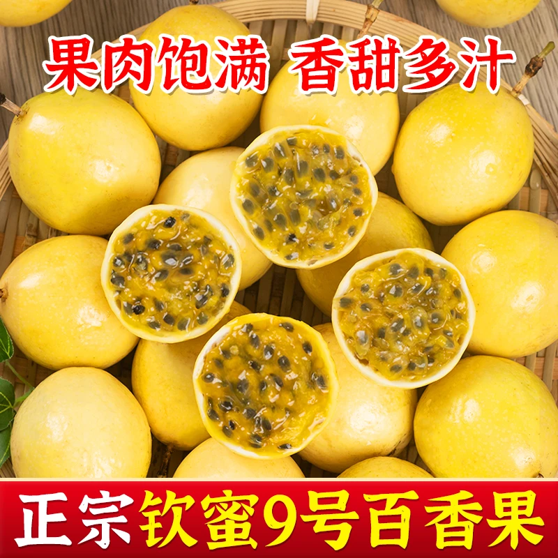 ZJC纯甜广西钦蜜9号黄金百香果新鲜现摘现发应季水果