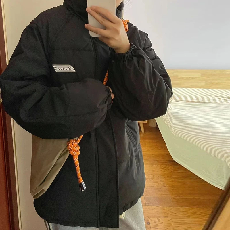 显白天花板克莱因蓝冬棉衣女2024年新款棉服加厚韩版宽松情侣外套